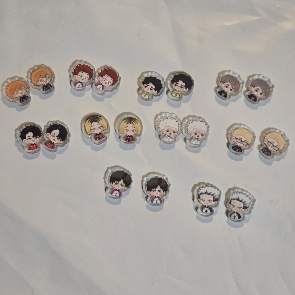 🍒🍒 Anime Haikyuu!! Characters Acrylic Pendant, Charms For DIY Projects